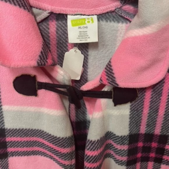 CRAZY 8 Girls Clip Pink & Black Plaid Jacket  Size: XL (14) **EUC** - Picture 4 of 5